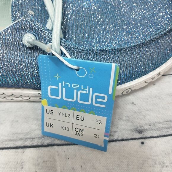 HEY DUDE WENDY DISCO AZUR YOUTH SIZE 1 BLUE - Picture 3 of 7